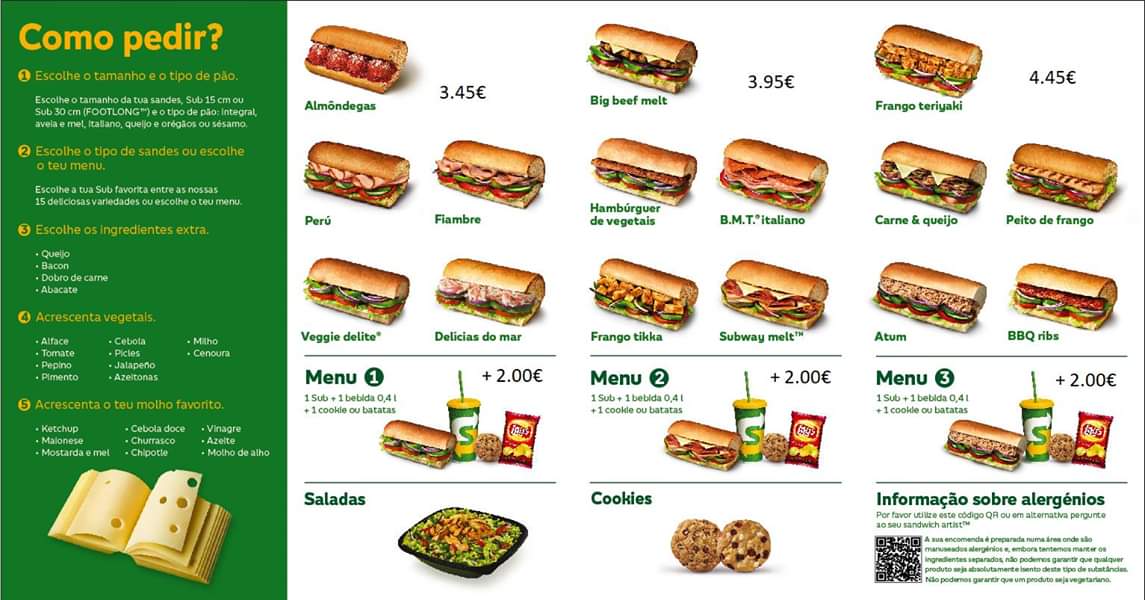 Menu Subway - Angra Do Heroísmo-6