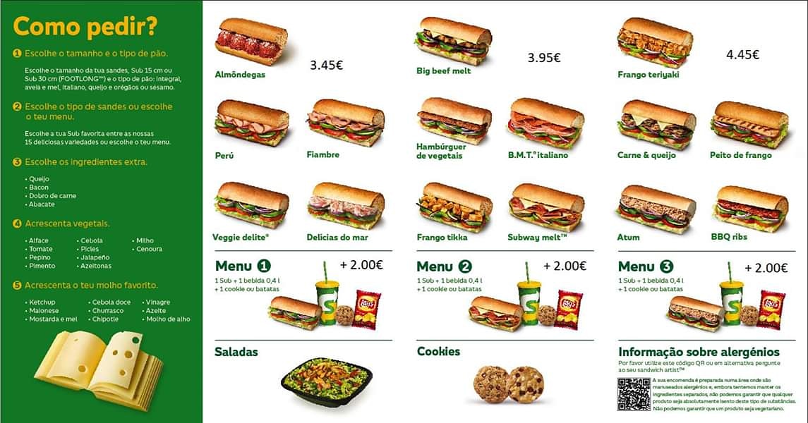 Menu Subway - Angra Do Heroísmo-7