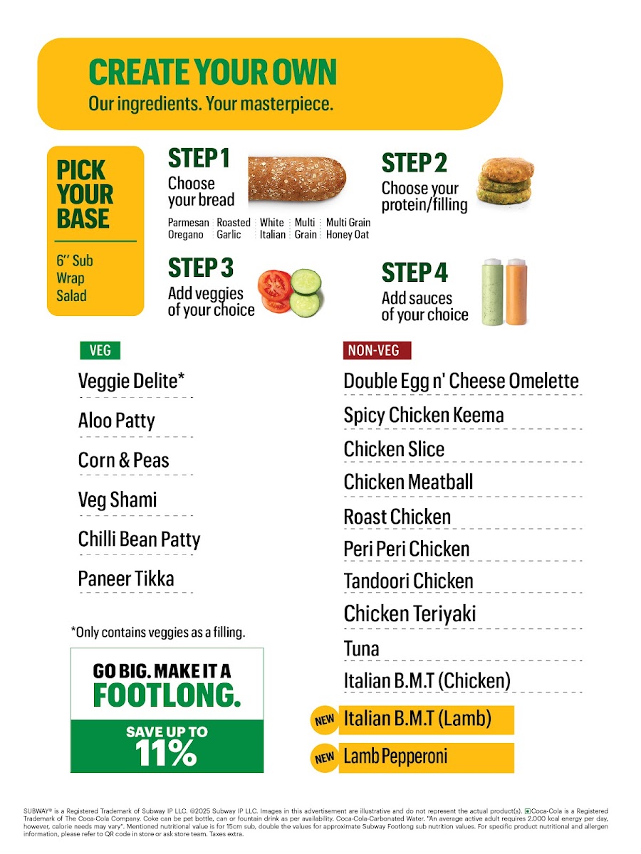 Menu Subway Sector 5 Salt Lake-2