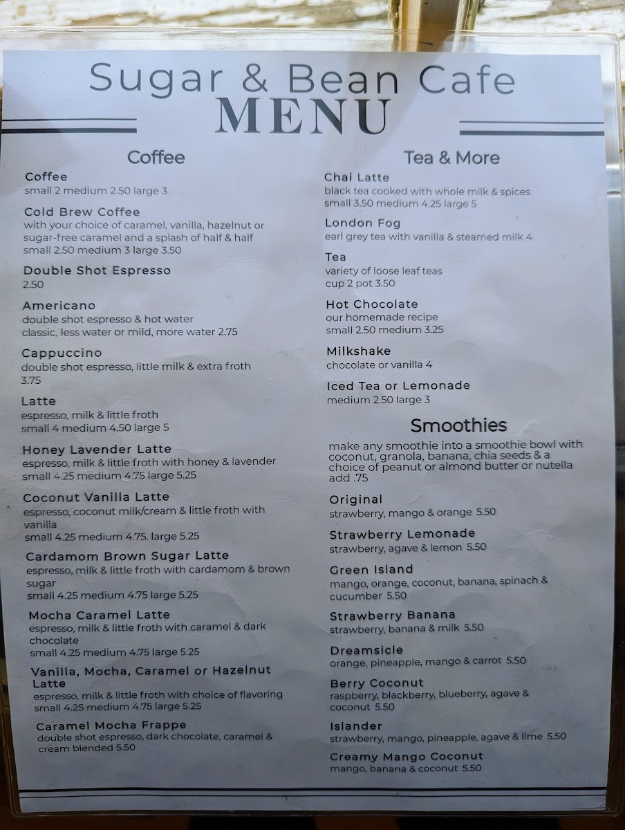 Menu Sugar & Bean Cafe-4
