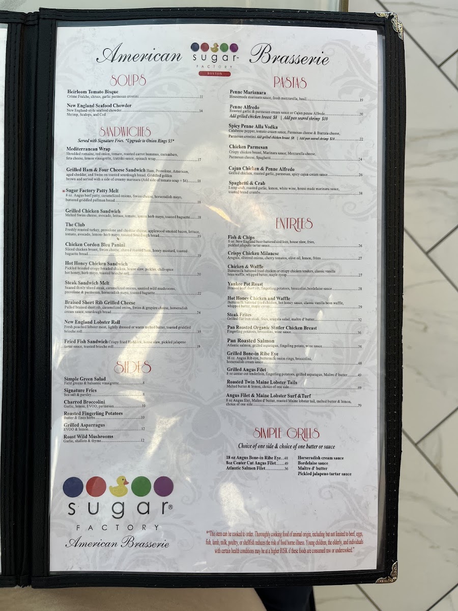 Menu Sugar Factory Boston-9