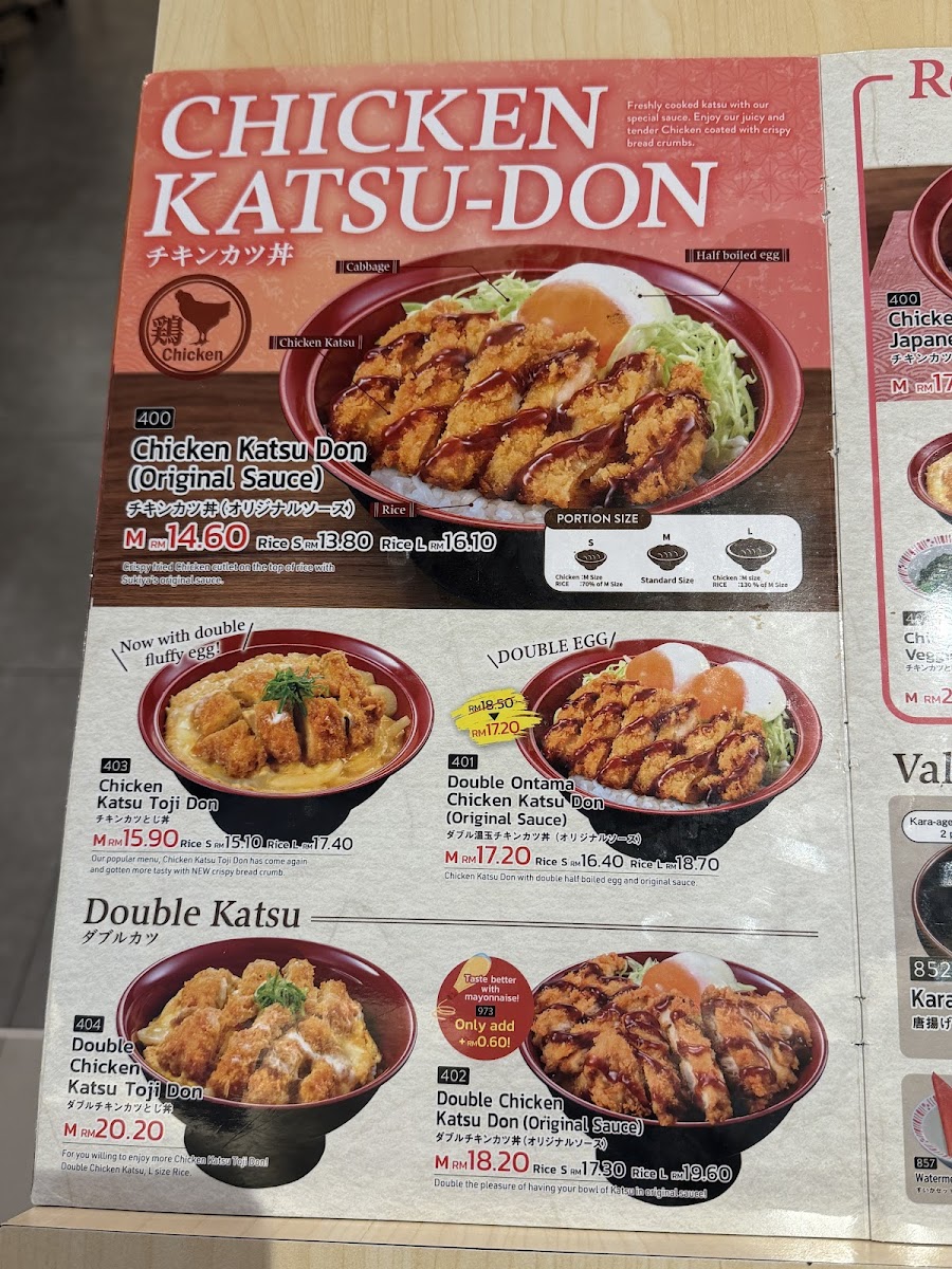 Menu Sukiya Tokyo Bowls & Noodles-Mid Valley Megamall, Kuala Lumpur-7