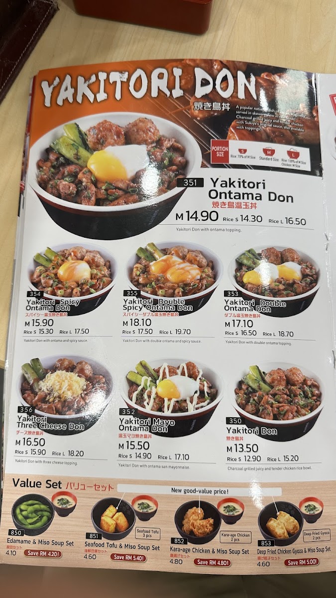 Menu Sukiya Tokyo Bowls & Noodles-Mid Valley Megamall, Kuala Lumpur-8