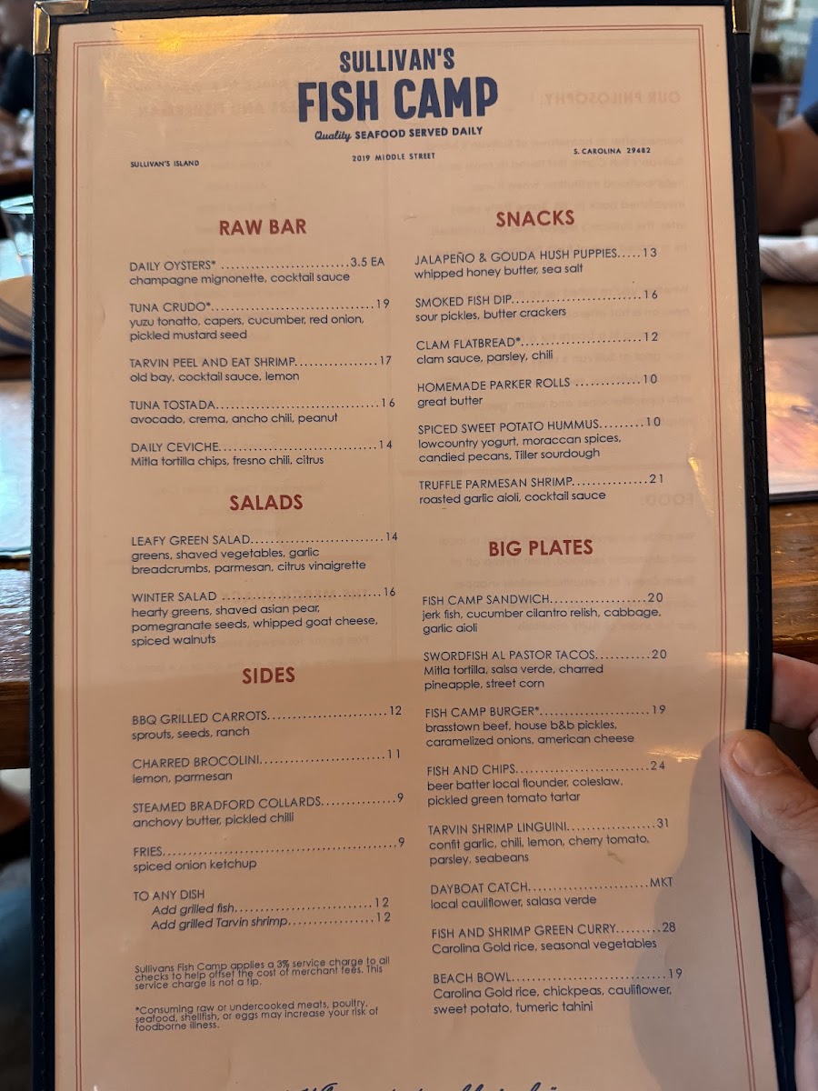Menu Sullivan's Fish Camp-5