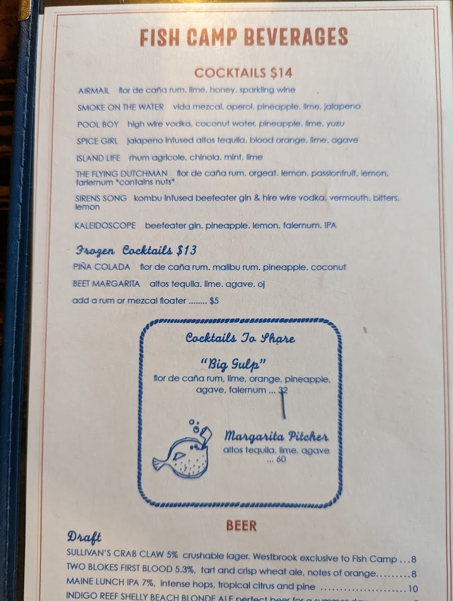 Menu Sullivan's Fish Camp-6