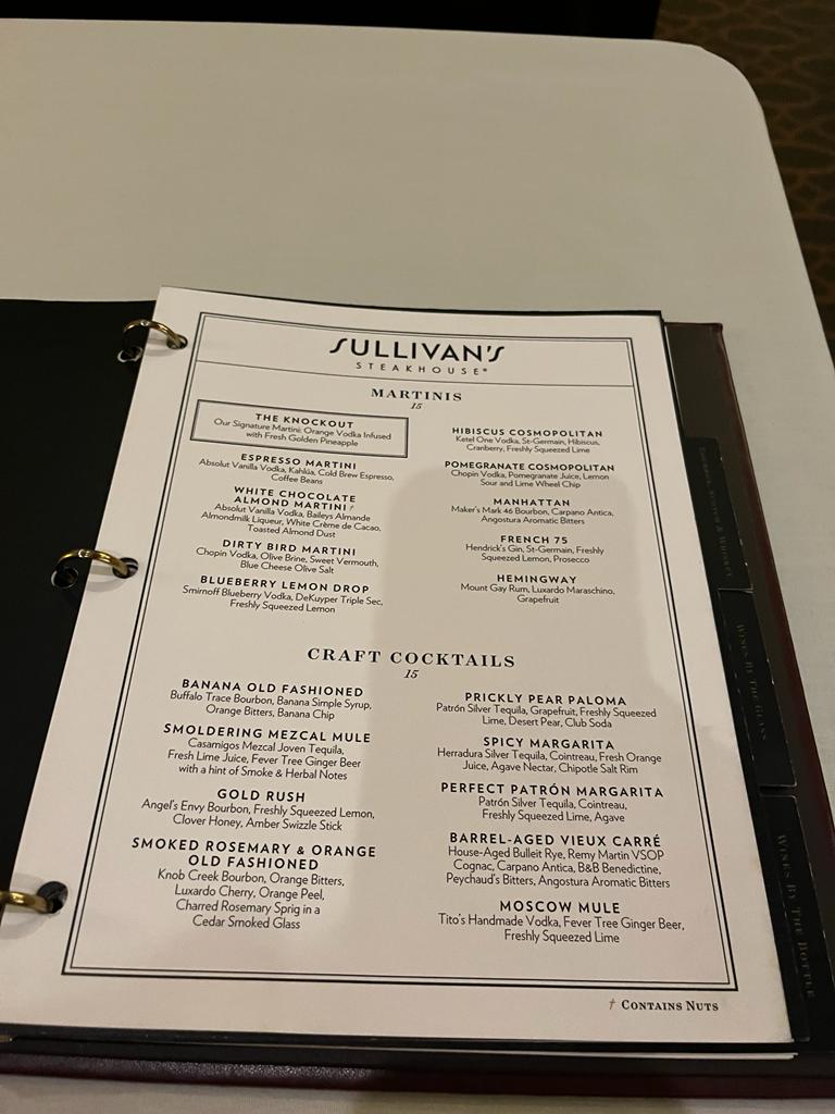 Menu Sullivan's Steakhouse-2