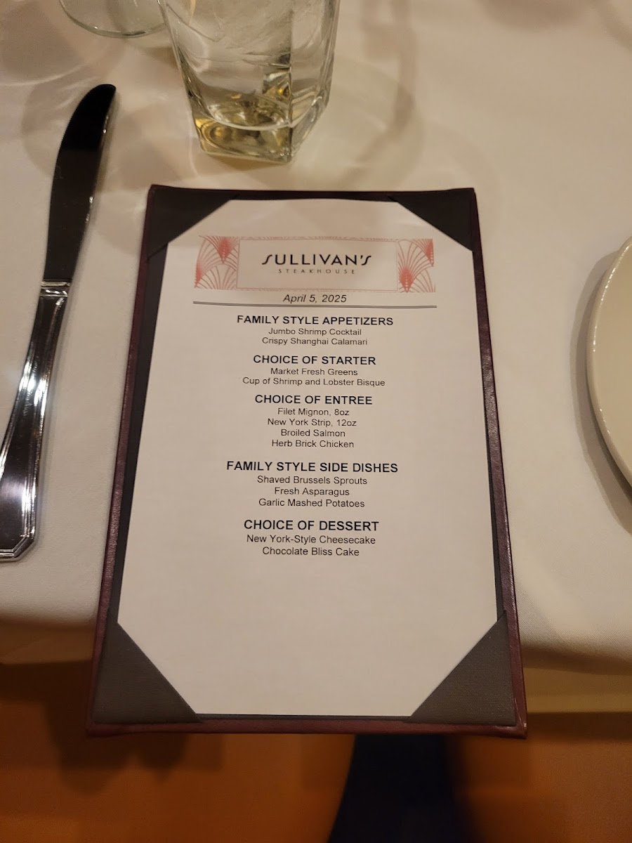 Menu Sullivan's Steakhouse-6