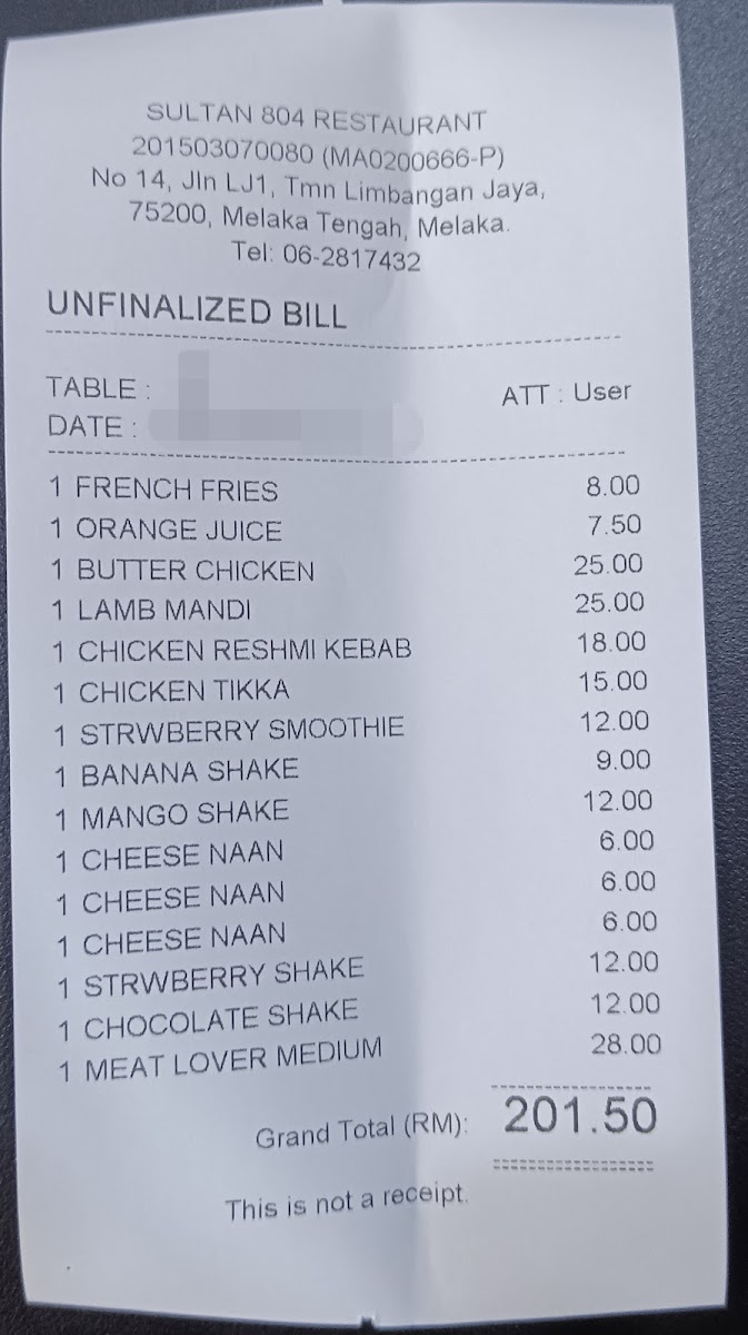 Menu Sultan 804 Restaurant-8
