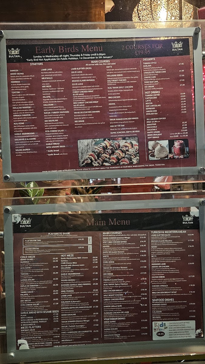 Menu Sultan Turkish Mediterranean Bar & Grill Crosby-1