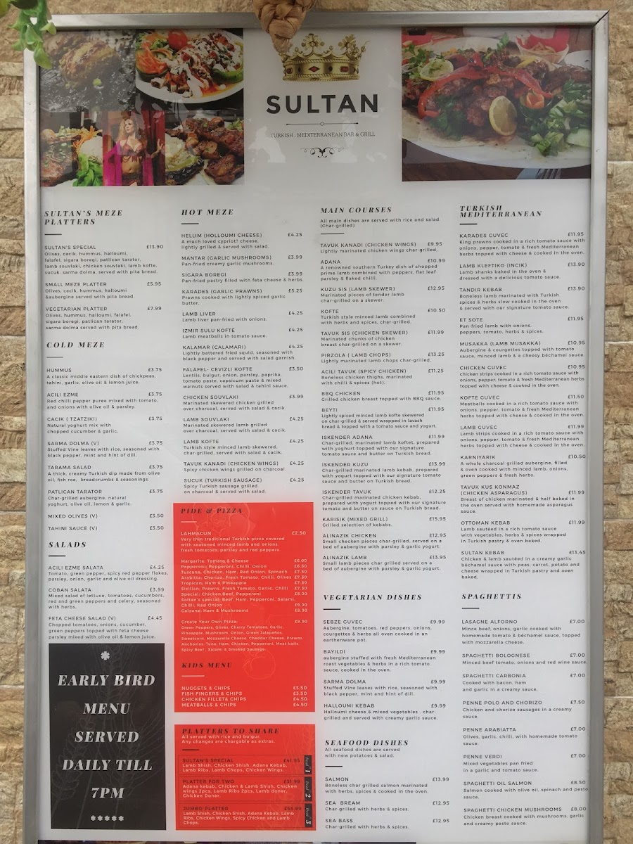Menu Sultan Turkish Mediterranean Bar & Grill Crosby-3