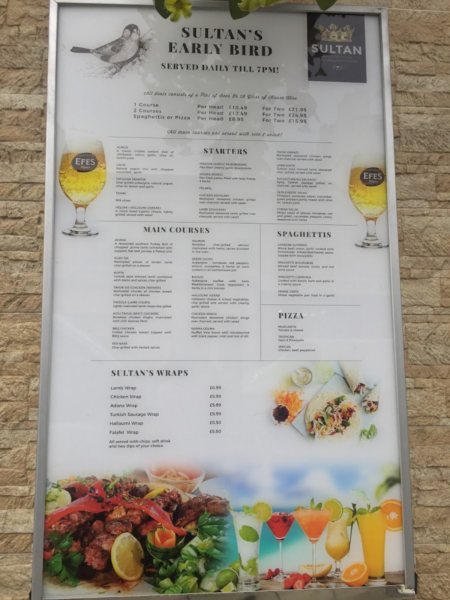 Menu Sultan Turkish Mediterranean Bar & Grill Crosby-4