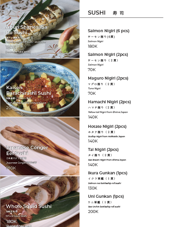 Menu Sumi To Kome Restaurant & Bar-8