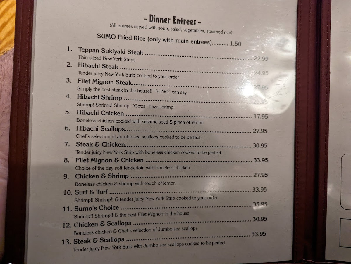 Menu Sumo Japanese Steak House-8