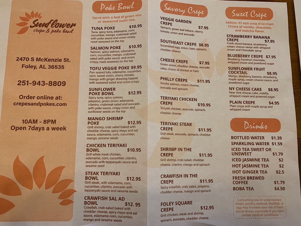 Menu Sunflower Crepes & Poke Bowl-3