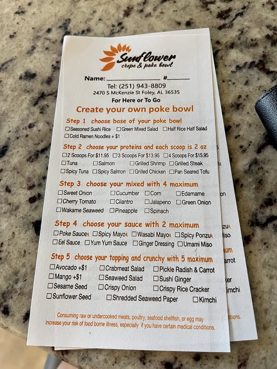 Menu Sunflower Crepes & Poke Bowl-4