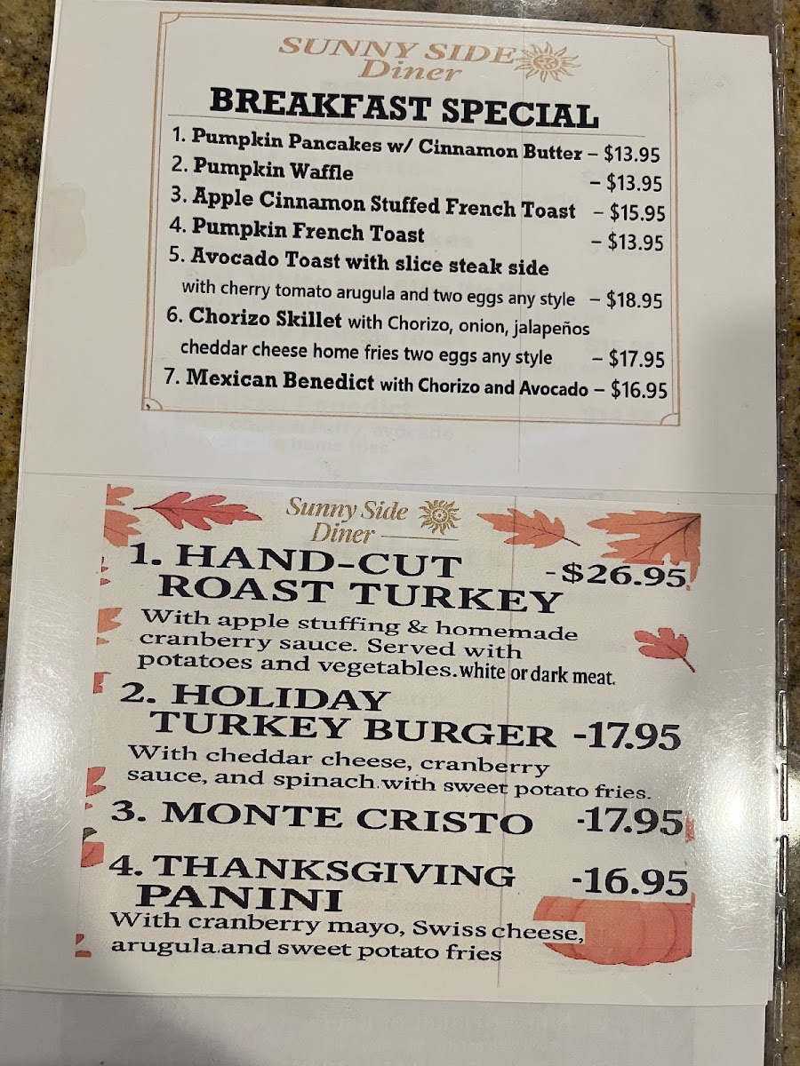 Menu Sunny Side Diner-1