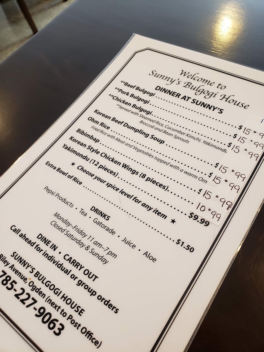 Menu Sunny’S Bulgogi House-2