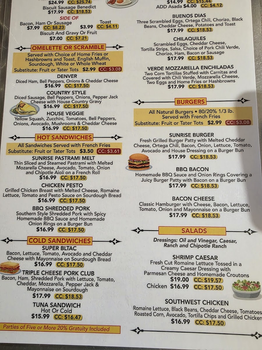 Menu Sunrise Cafe-1