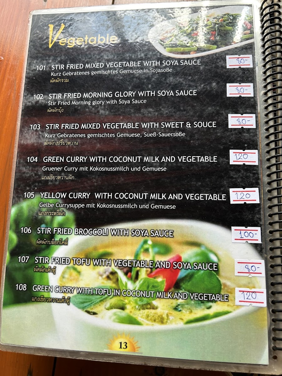 Menu Sunrise Restaurant & Bar-1