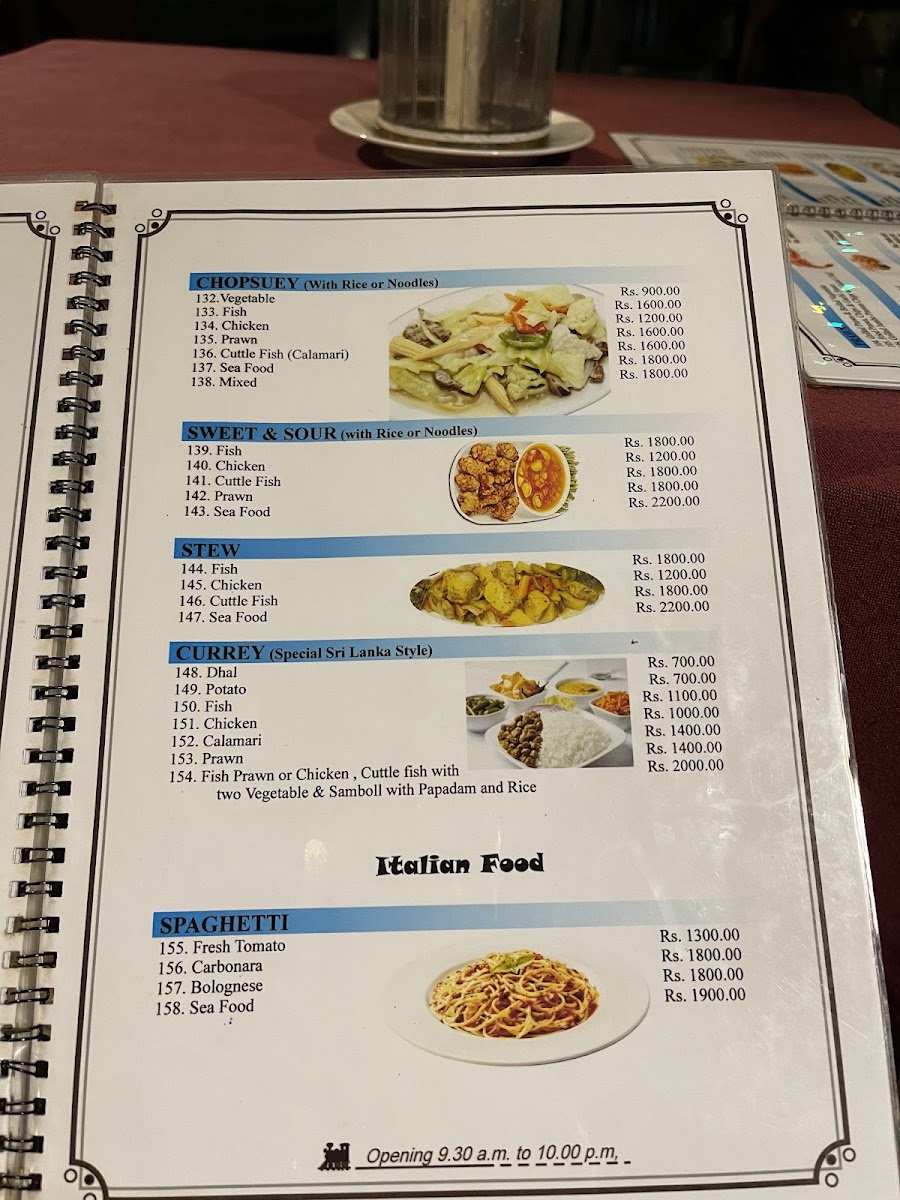 Menu Sunrise Seafood Restaurant-1