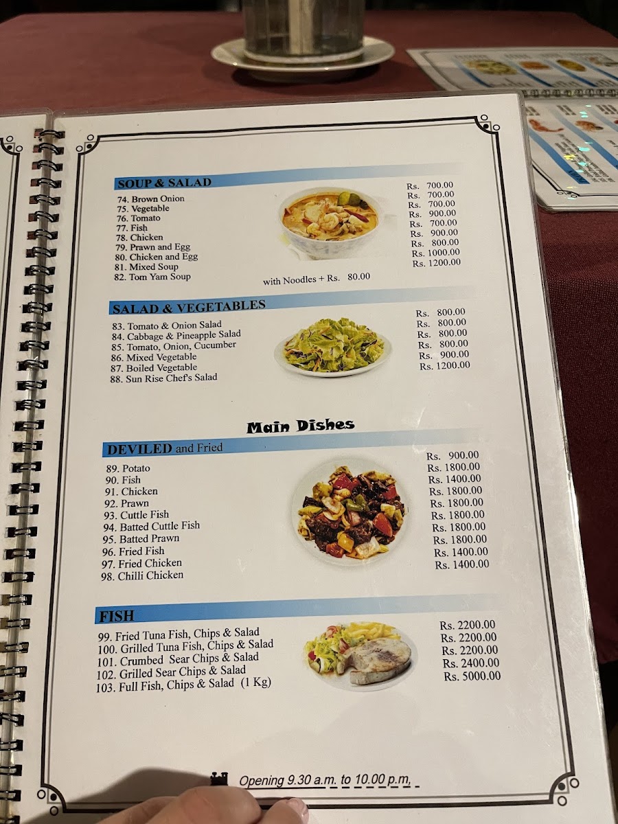 Menu Sunrise Seafood Restaurant-5
