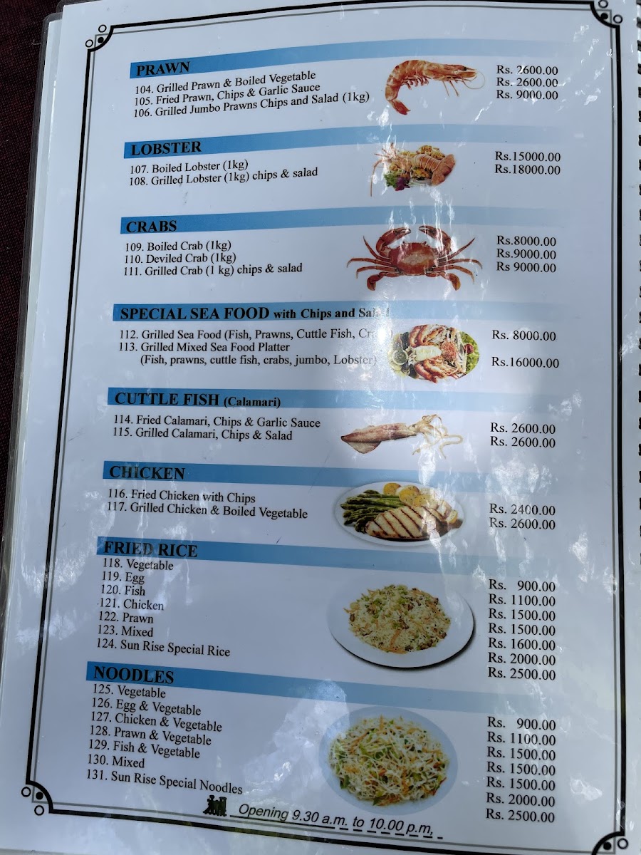 Menu Sunrise Seafood Restaurant-6