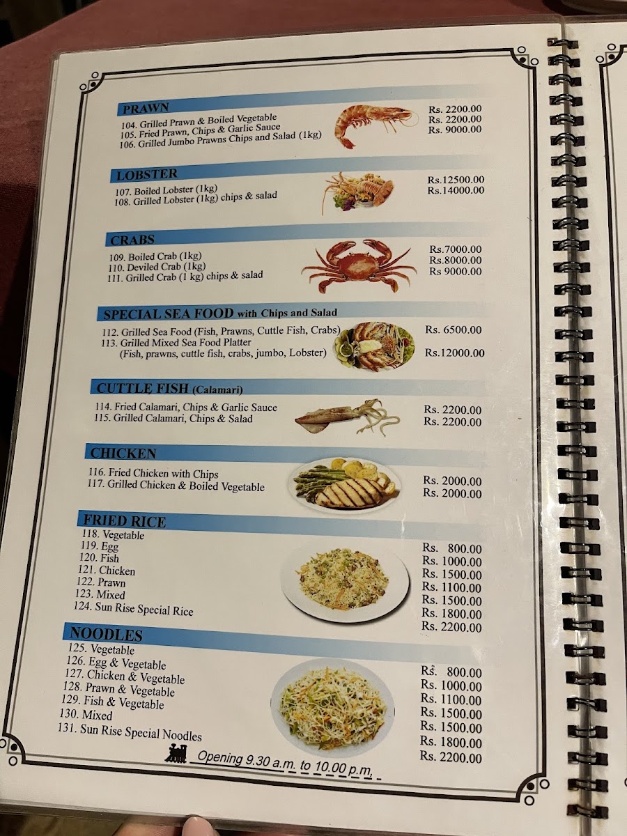 Menu Sunrise Seafood Restaurant-8