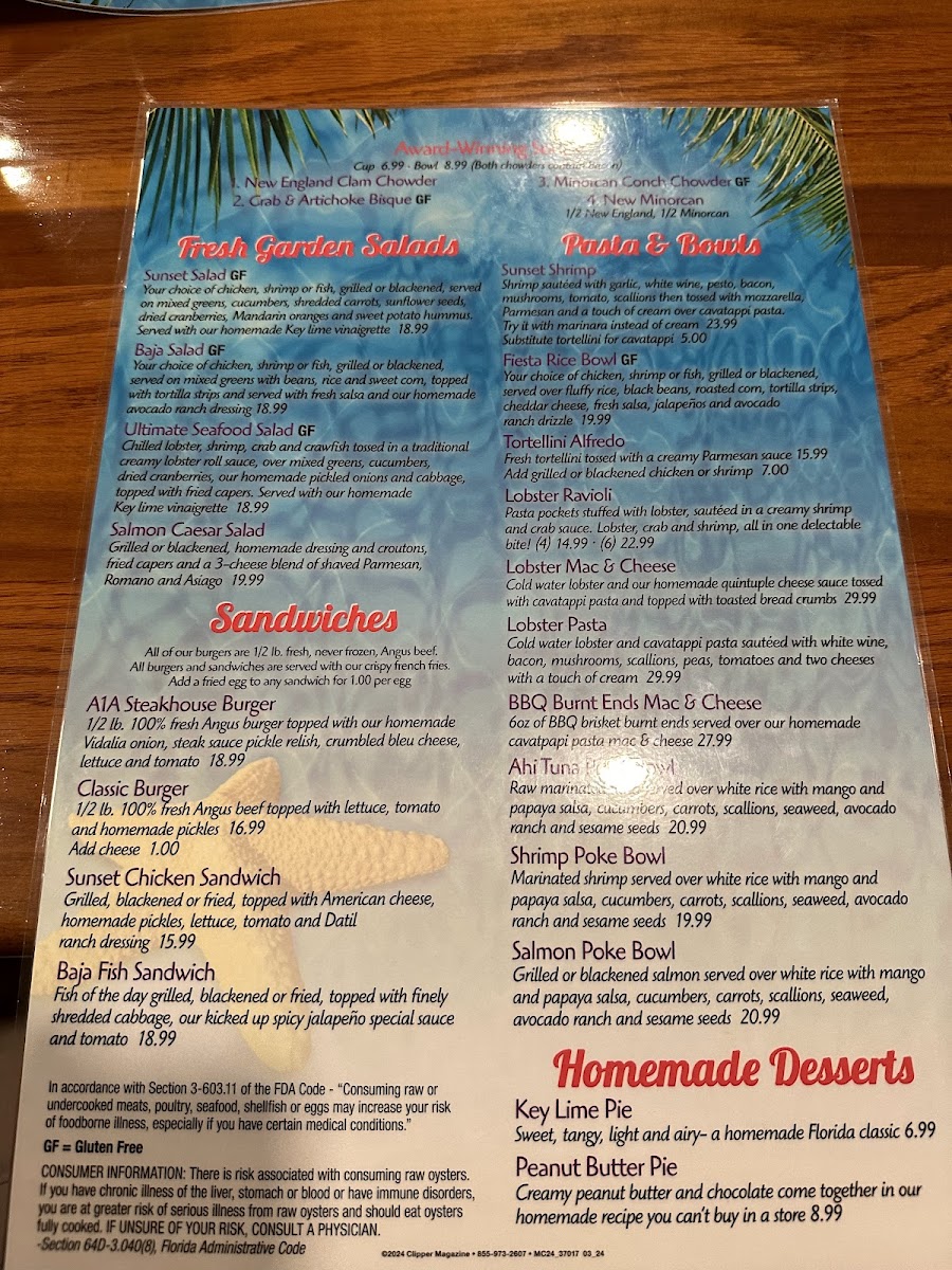 Menu Sunset Grille-4