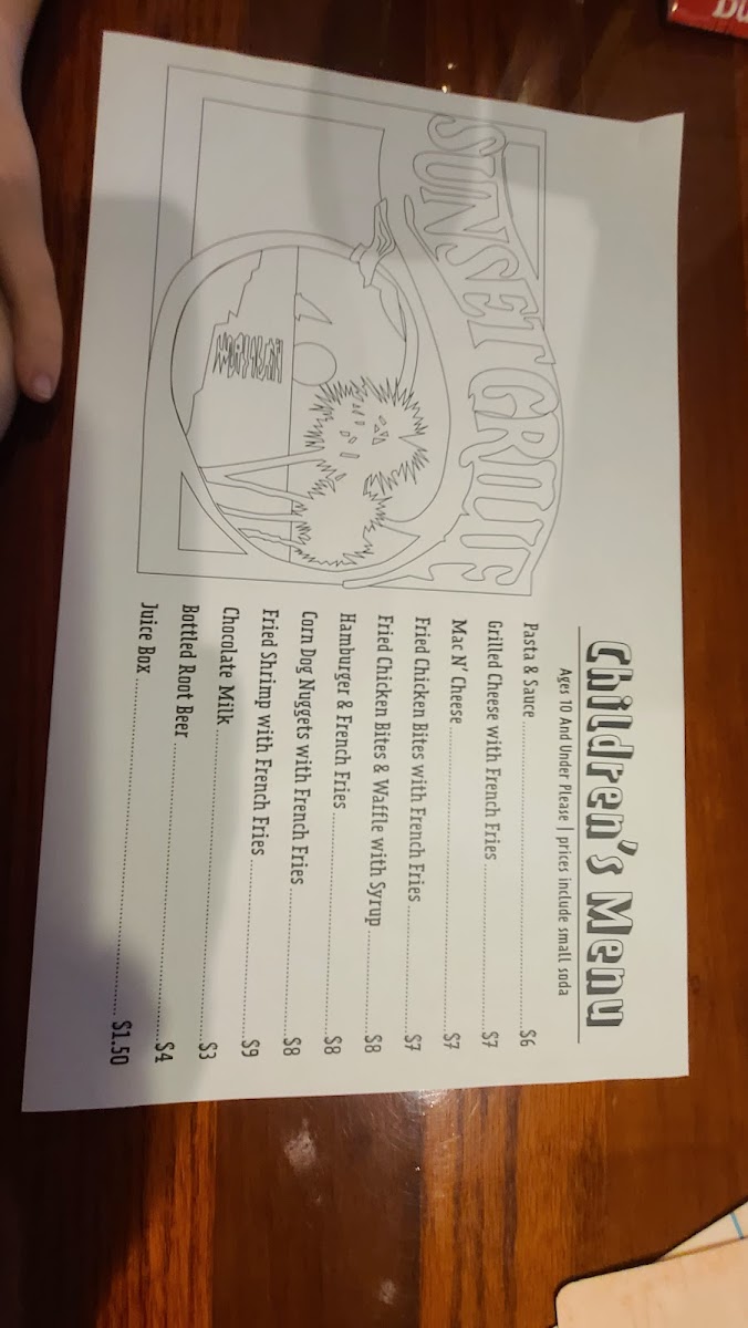 Menu Sunset Grille-5