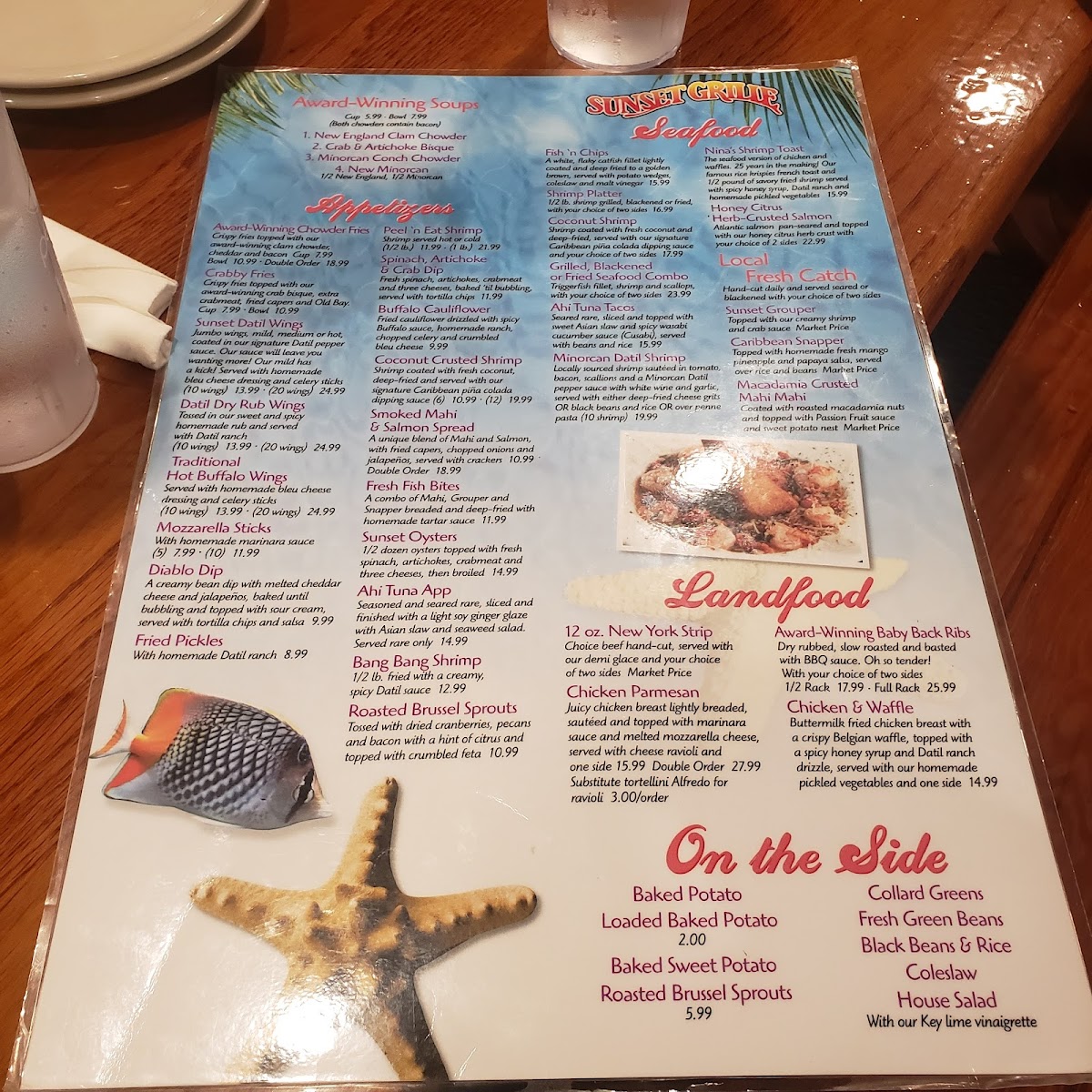 Menu Sunset Grille-6