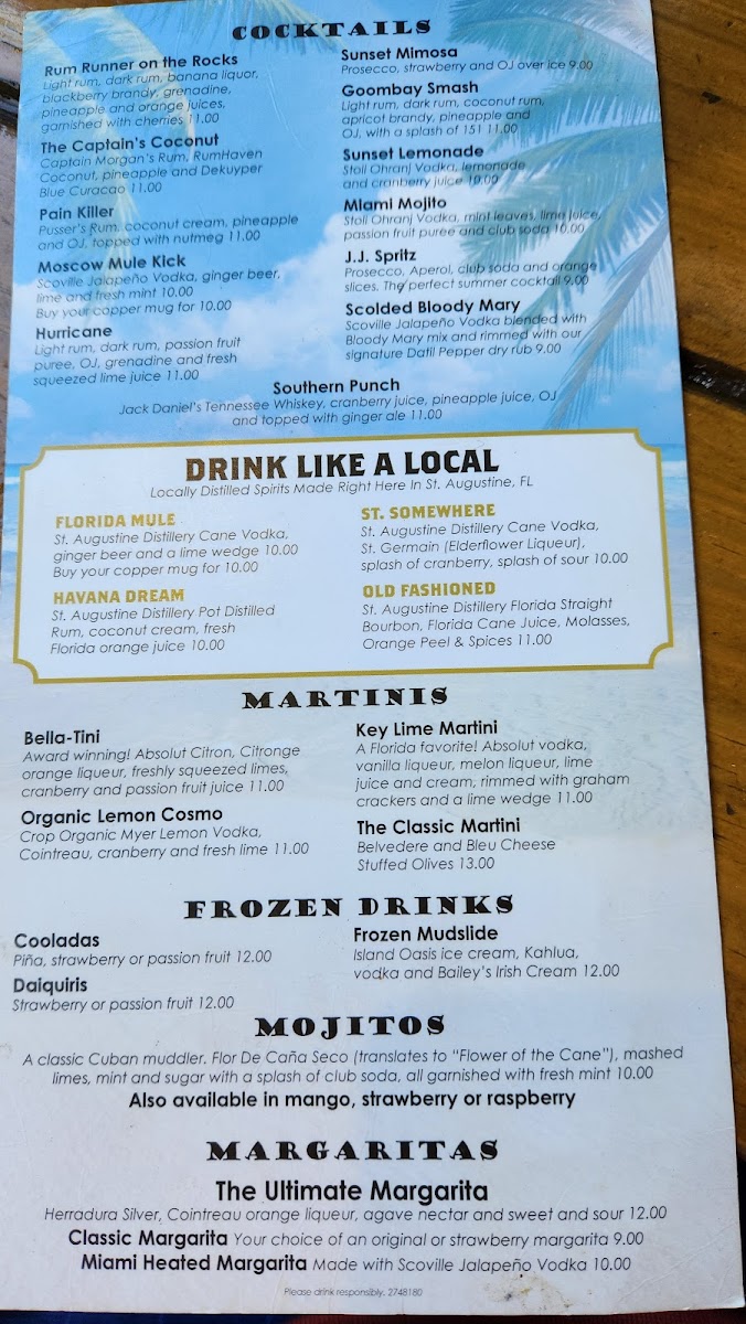 Menu Sunset Grille-7