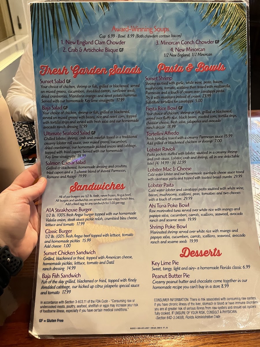 Menu Sunset Grille-8