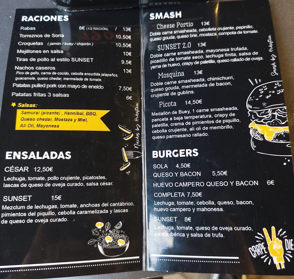 Menu Sunset Liencres Food & Drink-1