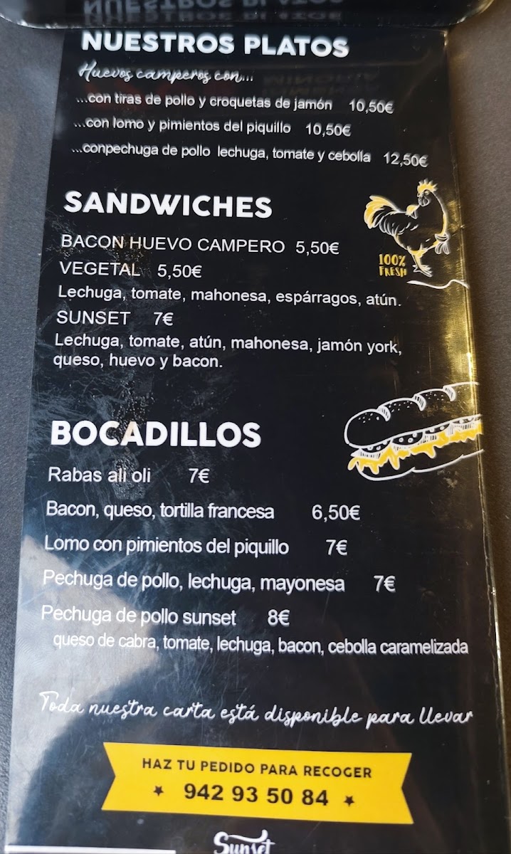 Menu Sunset Liencres Food & Drink-2