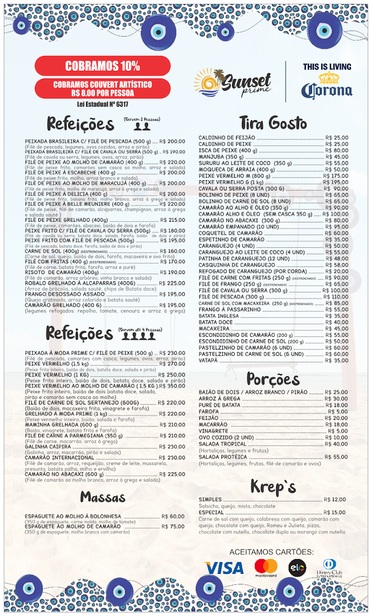Menu Sunset Prime-1