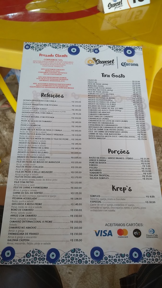 Menu Sunset Prime-10