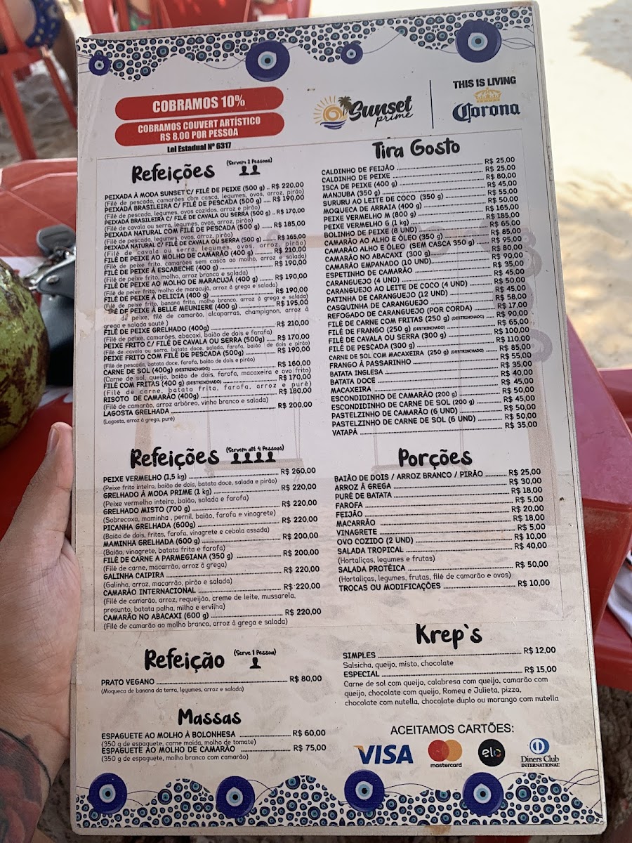 Menu Sunset Prime-2