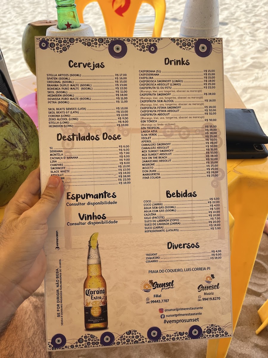 Menu Sunset Prime-6
