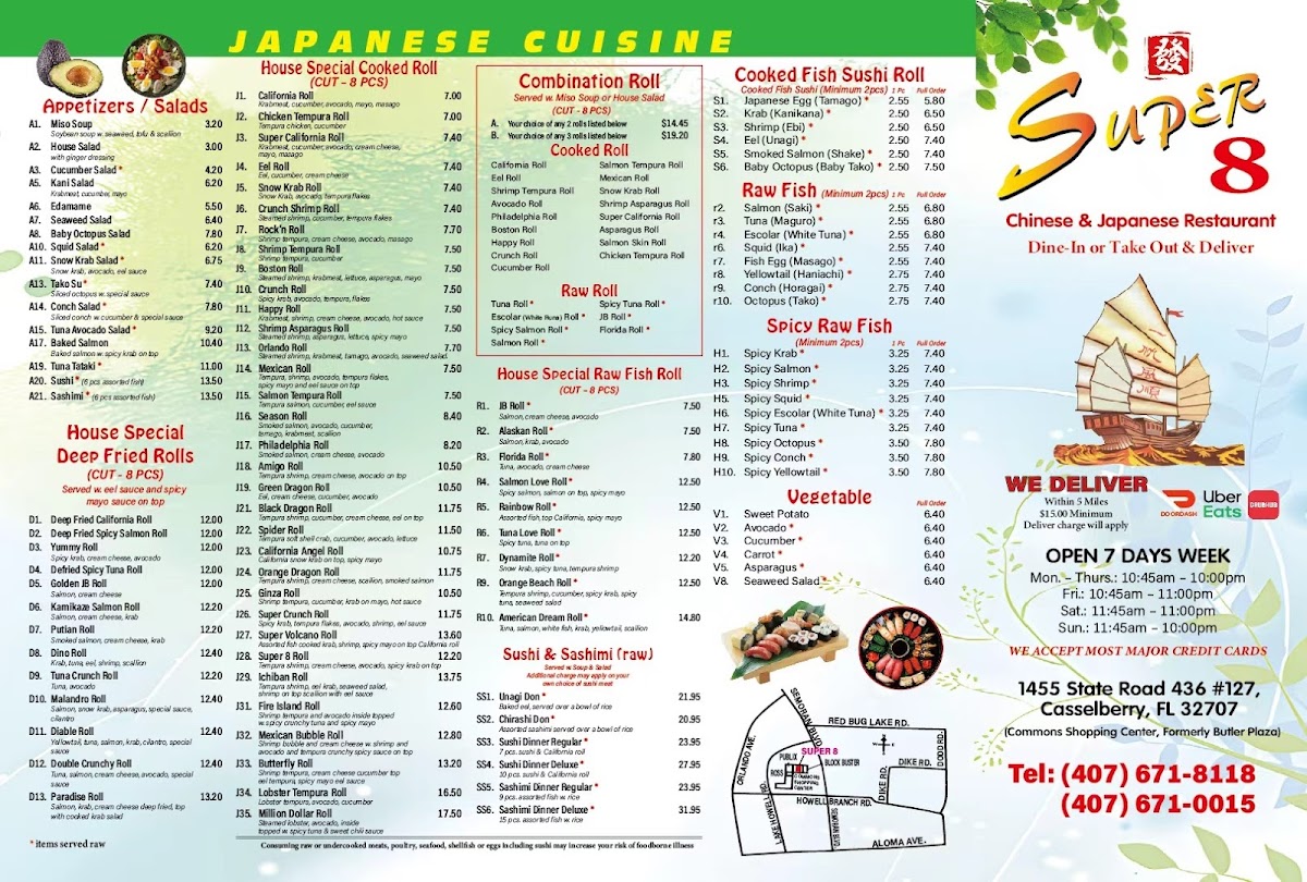 Menu Super 8 Chinese Restaurant-2