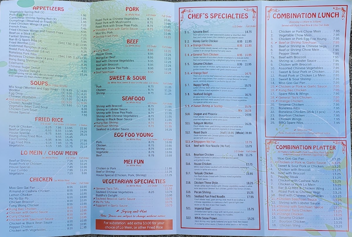 Menu Super 8 Chinese Restaurant-3