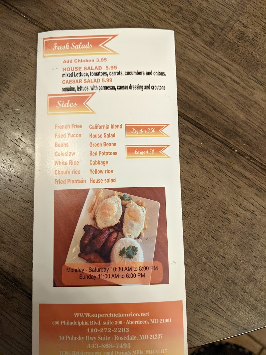 Menu Super Chicken Rico-9