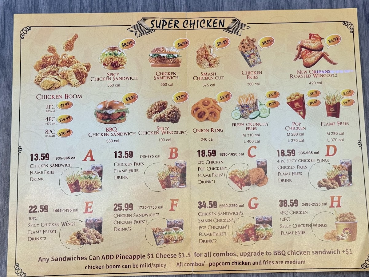 Menu Super Chicken-1