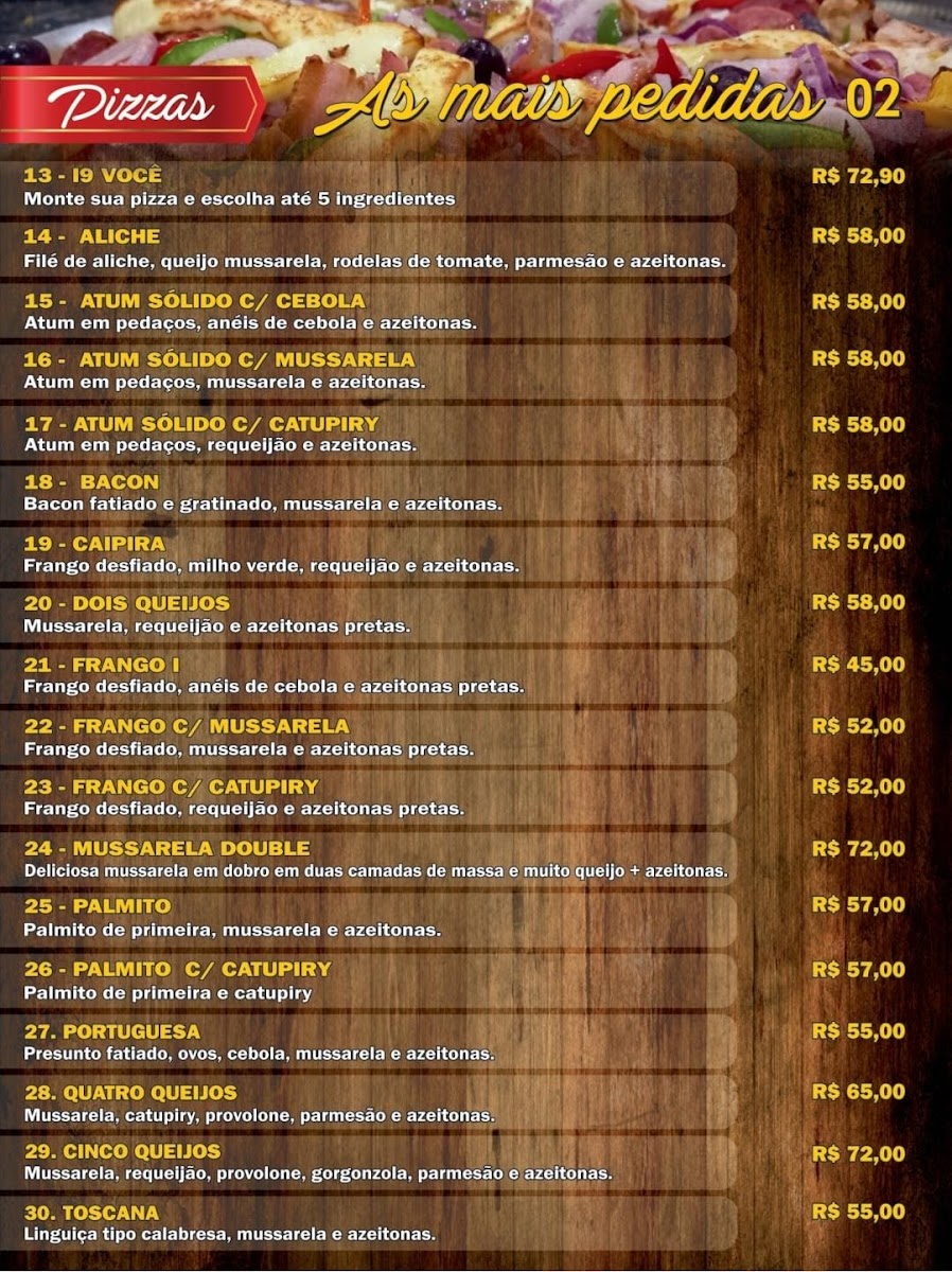 Menu Super Pizza I9-7
