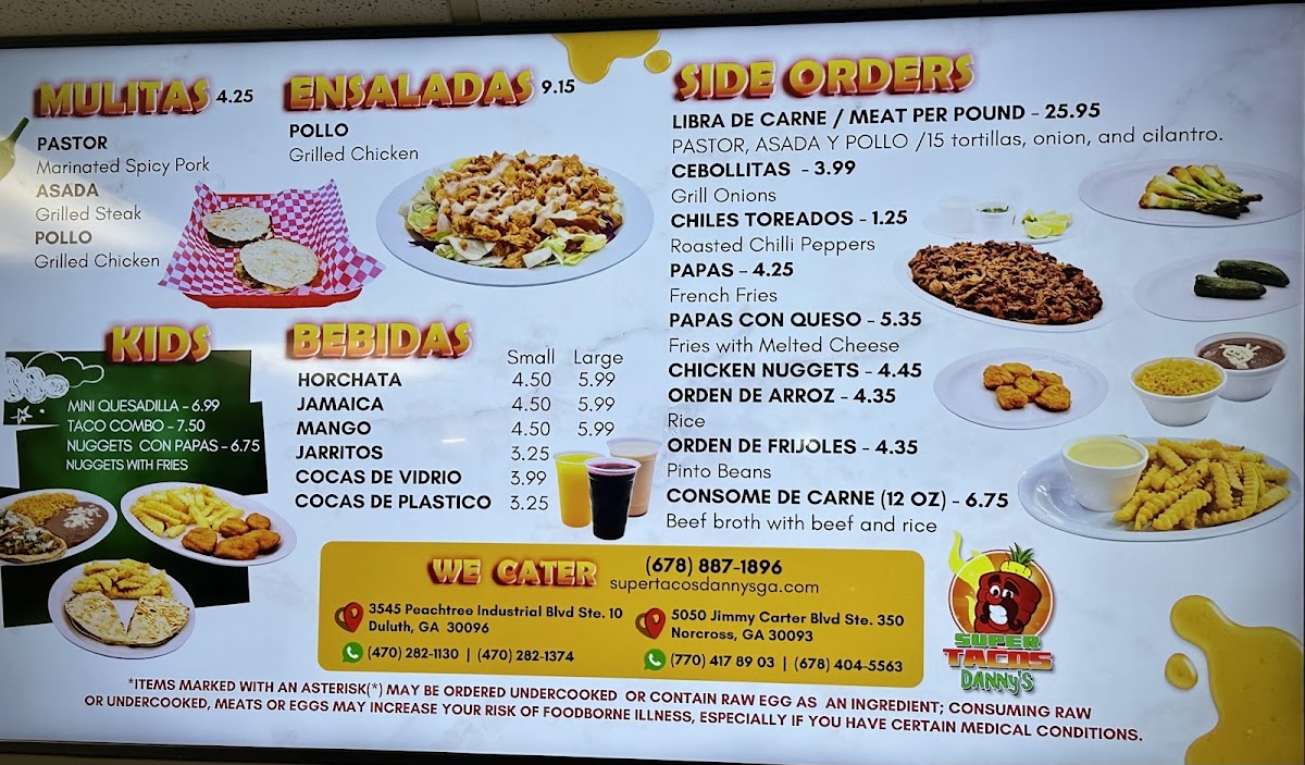 Menu Super Tacos Danny's-2