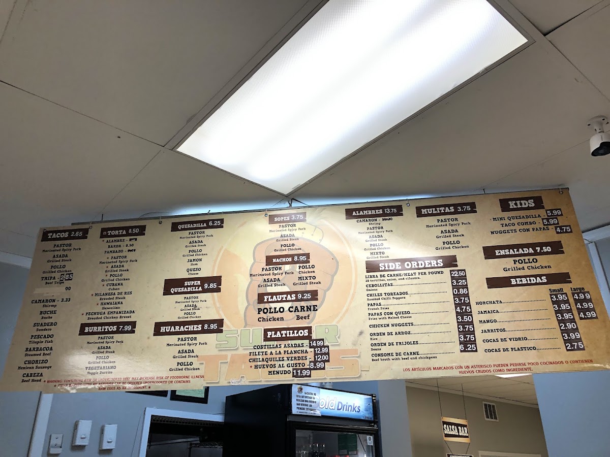 Menu Super Tacos Danny's-5
