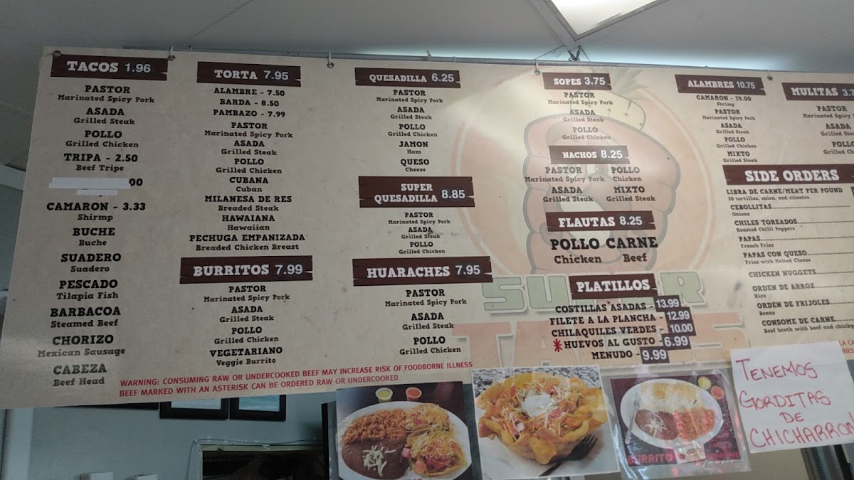 Menu Super Tacos Danny's-9