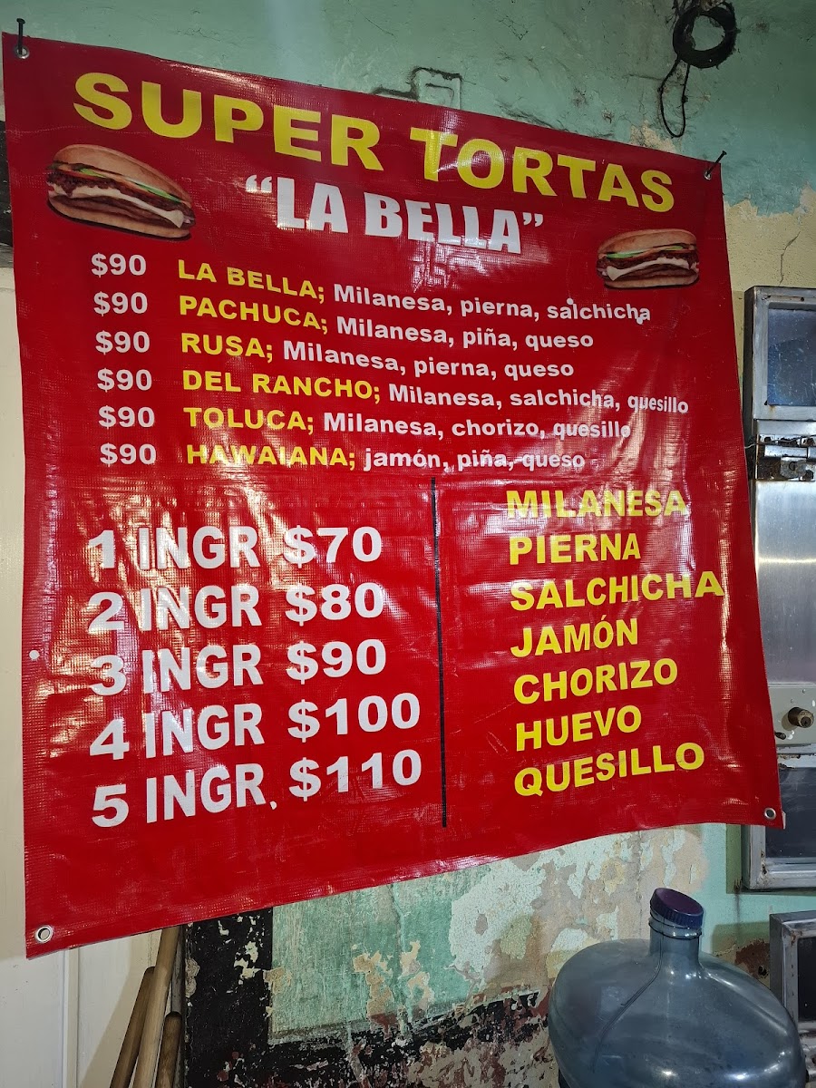 Menu Super Tortas Y Refrescos 'la Bella'-1