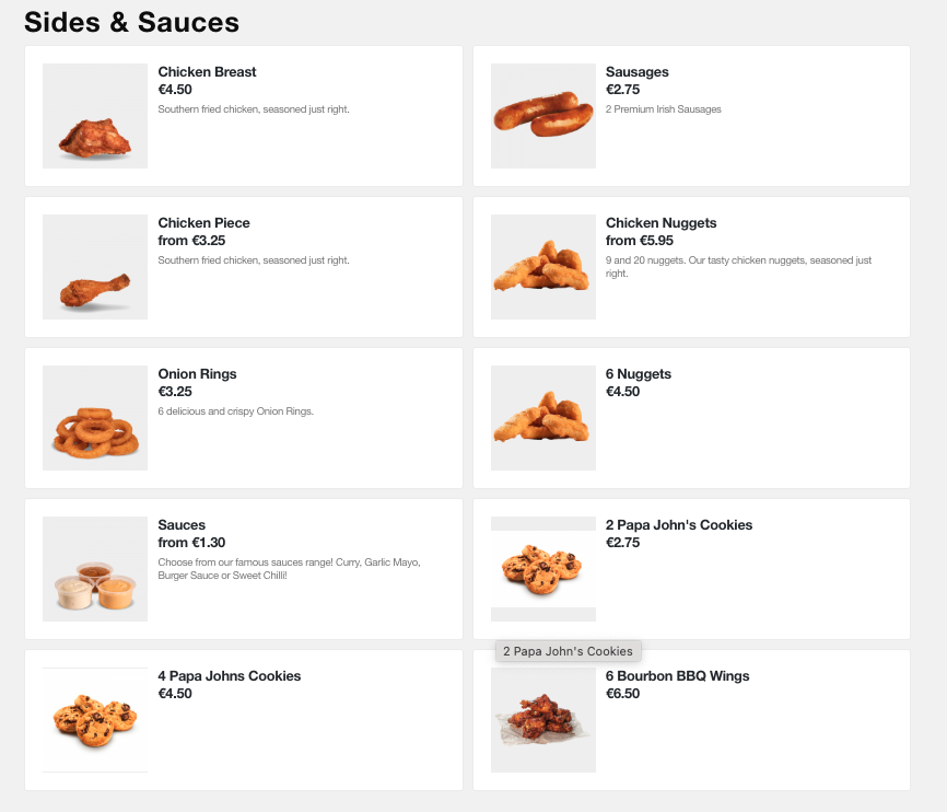 Menu Supermac's And Papa John's Westport-10
