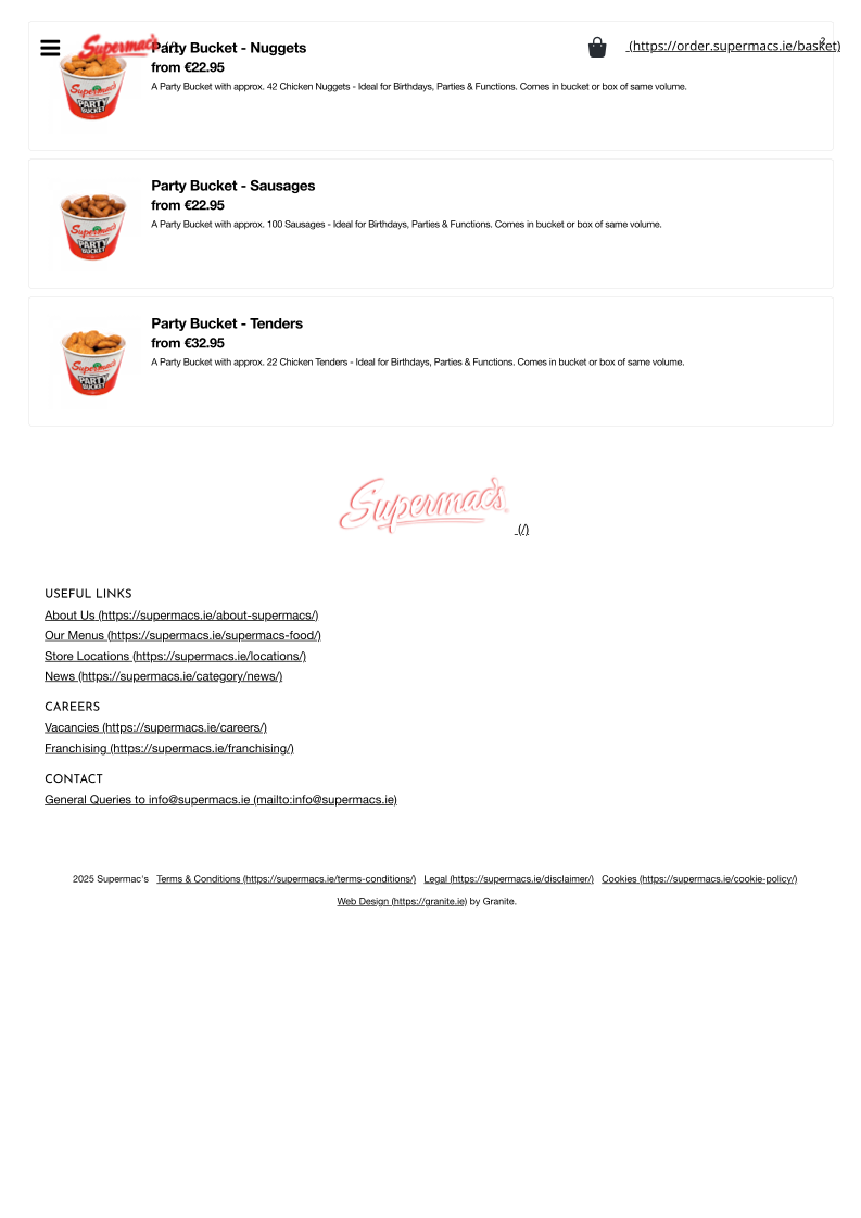 Menu Supermac's & Papa John's Ballindine-7