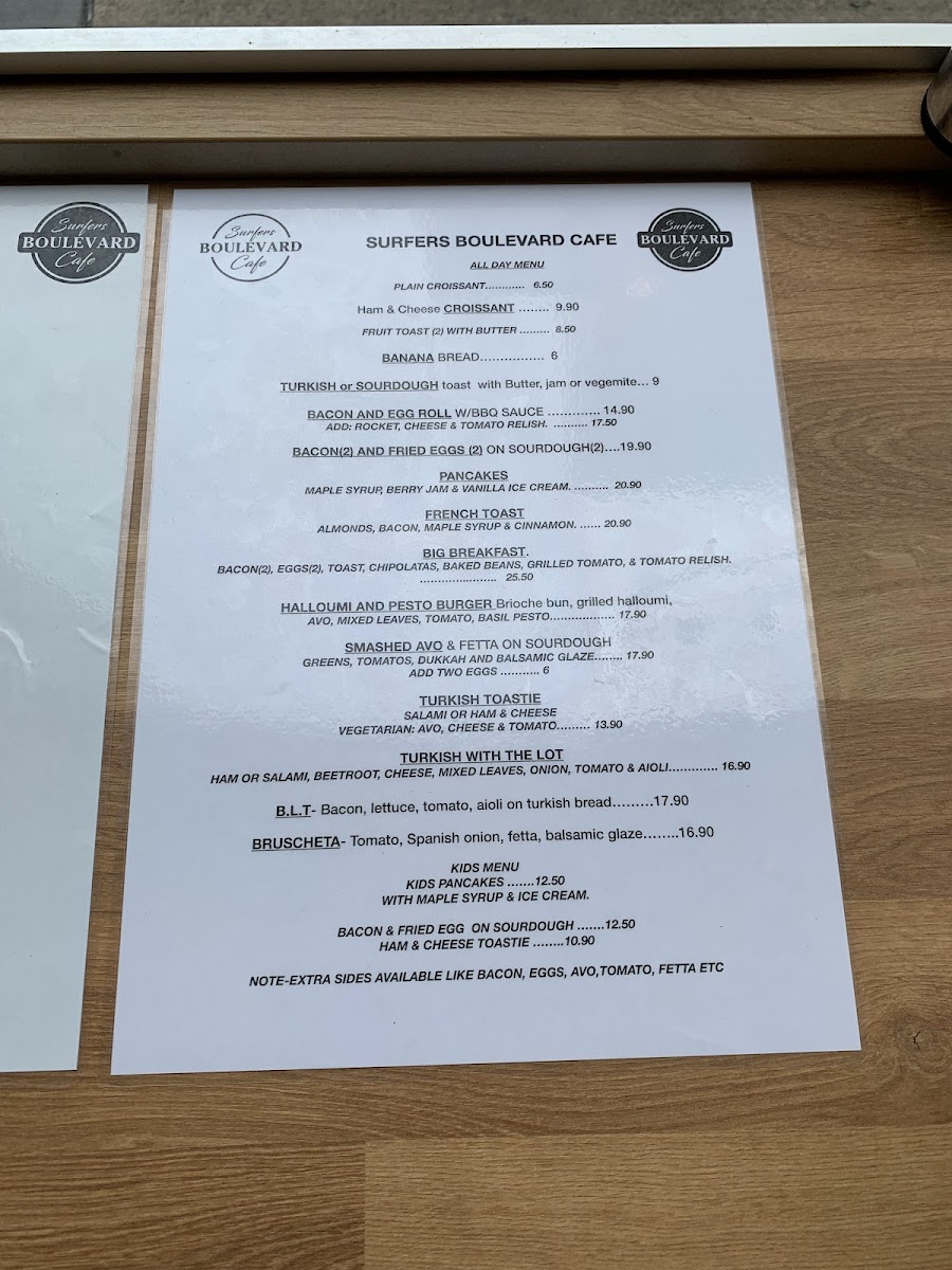 Menu Surfers Boulevard Cafe-4
